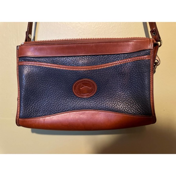 Dooney and Bourke Vintage Blue Leather Duck Small Crossbody - Picture 2 of 7